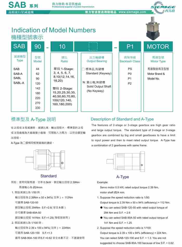 西马格（SIEMAGE）行星减速机采用同轴输出布局，机身长度适中、结构紧凑，兼具高性价比与高兼容性，可适配市面绝大多数主流伺服电机